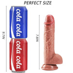 7.8 Inch Realistic Silicone Dildo for Women and Couples with Strong Suction Cup Base
