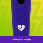 Power Play 6.5 inch Mini Wand Vibrator for Women, Purple