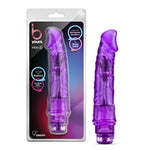 Blush B Yours 9.25" Vibe-6 Realistic Vibrating Dildo - Multispeed Twist Dial Flexible Soft Cock - Pvc, Ipx7 - Pleasure Zone Vibrator - Beginner Adult Sex Toy Penis For Women, Men & Couples - (Purple)