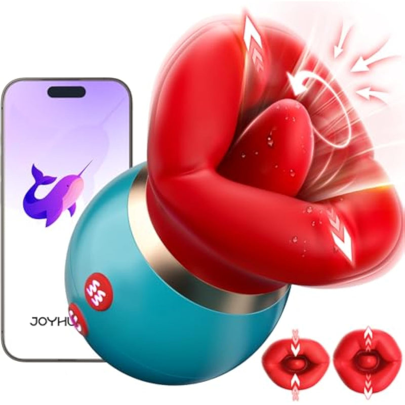 Adult Sex Toys Vibrator With App Function - 3In1 Big Mouth Vibrators Sex Machine With 360° Tongue Licking & Sucking & Vibrating, Clit Nipple G Spot Anal Toys For Women Couples Adult Sex Toys & Games