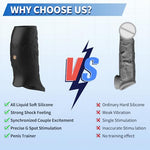 Vibrating Cock Sleeve Penis Sleeve Vibrator - Realistic Girth Enhancer & Extender Sex Toys Penis Ring Adult Sex Toys with 10 Vibrating Modes, Cock Ring Couple Sex Toys for Men Women Pleasure