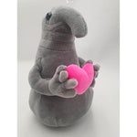 Hot 1Pc 20Cm Waiting Zhdun Holding Love In Hand Meme Tubby Gray Blob Zhdun Plush Doll Toy Stuffed Animal Dolls Creative Nice