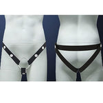 Adjustable Male Chastity Device with Black Elastic Band Rope and Stereo Cutting Auxiliary Belt