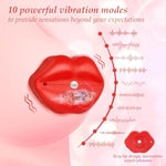 Nipple Toys Nipple Clamps Vibrator Sex Toys,Nipple Clamps With 10 Vibration Modes, Portable Remote Control Lip-Shaped Vibrating Nipple Clamps,Bdsm Nipple Vibrator For Men And Women Couple