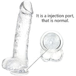Dildo 9.4" Realistic Suction Cup G-Spot Dildo For Women, Big Anal Dildo For Men And Gay Couples Adult Sex Toys Perfect Lover(Clear)