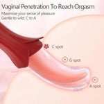 Female Sex Toys Clitoral Nipple Stimulator 10 Frequency Tongue Vibrator G Spot Vibrator Tongue Licking Teaser Adult Massage Vibrator for Women and Couple Partners (Rose)