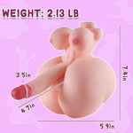 Mini Sex Doll Futa Sex Toy For Men, Small Trans Sex Dolls Dildo Pocket Pussy With Boobs And Ass, Shemale Torso Sex Dolls For Men