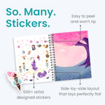 Magical World Sticker Book for Kids - 12 Fun Coloring and Activity Pages with 500+ Stickers Included