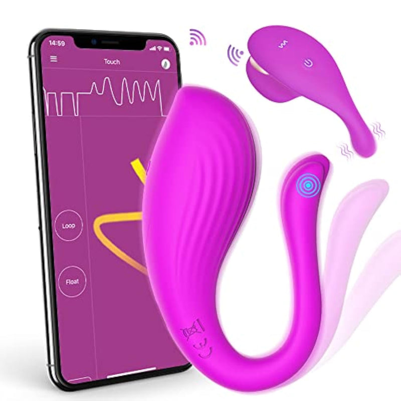 Dual Motor Wearable Vibrator for Couples - Smartphones App Controlled Sex Toy with 9 Stimulations