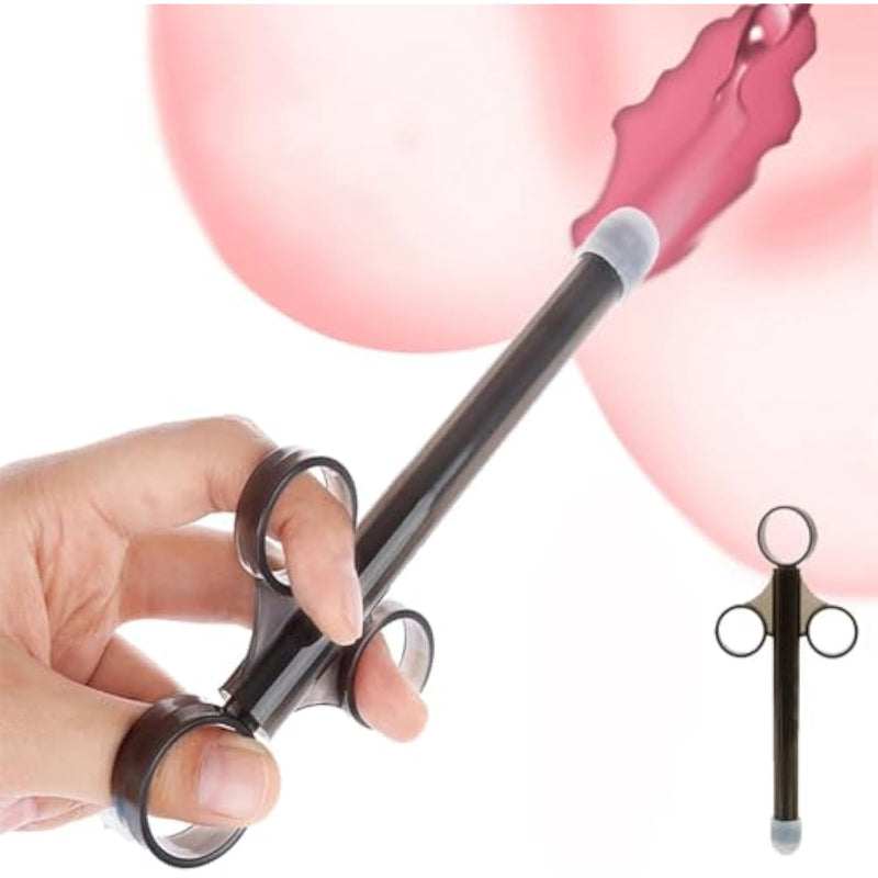 Enema Lube Injector Reusable Anal Enema Syringe Injecter Lubricant Applicator Sex Toys For Adults Lube Launcher Oil Inject With Head Cap For Men Women Gay Couples
