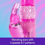 Jessica Rabbit Vibrator - 5 Inch Clitoral & G Spot Vibrator For Women With Rotating Shaft - 7 Patterns & 3 Speeds Dual Stimulation Massager Adult Sex Toy - Gifts For Women - Waterproof -Pink
