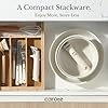 Pots and Pans Set Non Stick, Cookware Sets, Kitchen Set, Oven/Fridge Safe, Space Saving Pots Set, Nonstick Cooking Set with Versatile Detachable Handle, Induction RV Set, Cream White