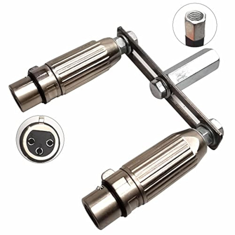 3Xlr Adapter For Screw-On Connector Sex Machine Attachments, Screw-On Device Adapter To Double Penetration Three Plug Connector Dildos