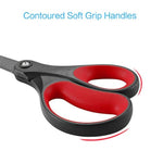 Heavy Duty Office Scissors 8 Inch Titanium Non Stick 2 Pack