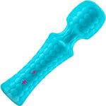 Mini Ultra Wand Vibrator Sex Toy - Travel-Size Silicone Adult Toy With Flexible Head & Internal Vibration Dampener To Prevent Hand Vibrating - 10 Patterns, Boost Mode, 100% Waterproof (Mini, Aqua)