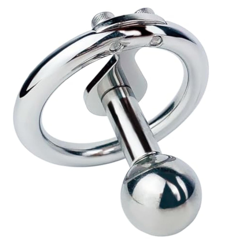 New Inverted Male Chastity Device Negative Cock Cage Lock Stainless Steel Penis Rings (Ring 50Mm, Fk-159)