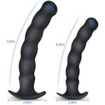 Anal Plug Trainer Kit, Pack Of 2 Silicone Butt Plug Training Set Thread Anal Beads With Narrow Flared Base Adult Sex Toy For Men Women