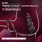 Anal Beads Couples Male Adult Sex Toys - Vibrating Anal Butt Plug With Cock Ring, Strap On Anal Dildo, Remote Control App Prostate Massager Penis Ring Vibrator With 9 Vibrations, Sex Toy For Men