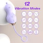 G Spot Vibrator Bullet Sex Toy For Women With 12 Vibration Modes Vibrating Egg Vibrator With Pull Ring Design Nipple Clitoris Massager For Couples Women Adult Toys