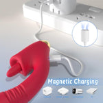 G Spot Vibrator Women Sex Toy, Female Sex Toys Dildo Vibrators with5-frequency vibration+tongue licking, 3-speed 6-frequency telescopicAdult Toy, Adult Sex Toys & Games, Purple, Rose Red