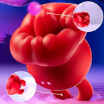 Tongue Vibrator 2 In 1 Clitoral Vibrator Mouth-Shaped With 10 Tongue Licking Vibrating Modes Nipples Anal Stimulator For Women Couples