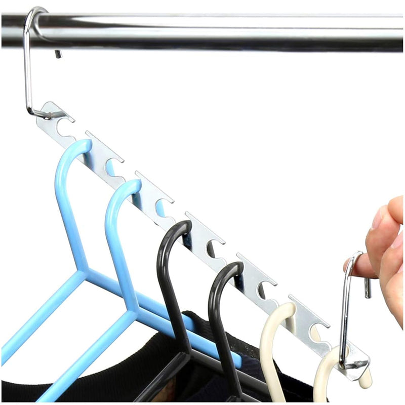 Metal Space Saving Hangers For Closet Organization - Hang 6 Clothes In 1 - Heavy