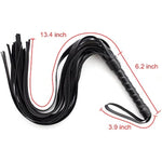 5 Pieces Feather Whip Feather Clit Erotic Leather Paddle Flogger Whip With Satin Sateen Eye Mask Blindfold Fishnet Gloves Sex Toys For Couples, Black
