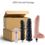 Lifelike Dildo Attachment For Sex Machine With 3 Xlr Connector Flexible G Spot Dildo With Curved Shaft & Balls