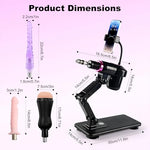 Mini Sex Machine Automatic Thrusting Dildo Machine, Compact Love Machine with 2 Dildos & Masturbator Cup, 360° Multi-Angle Adjustable Stand & 3XLR Connector, Adult Toys for Men Women