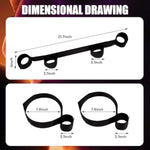Adult Bdsm Bondage Spreader Strip Sex Toy With Soft Wrist And Ankle Handcuffs Sex Bondage Kit For Bed Restraints For Couples Sm Sex Games Play Black