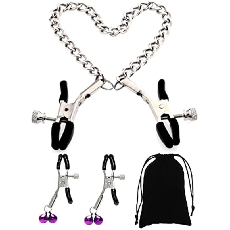 Adjustable Metal Nipple Clamps Entertainment Clip For Women R408 Non-Piercing Nipplerings Clip On Nipple Rings Decorative Clip For Clothing Accessories-Rj4