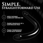 Extra Large Double Ended Dildo with Smooth PVC Material and Dual Head Design, Black Color