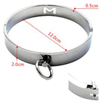 Metal BDSM Choker with Adjustable Nipple Clamps and Clit Clip for Couples, Silver Finish