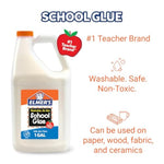 1 Gallon Washable White School Glue for Classroom Arts & Crafts Projects