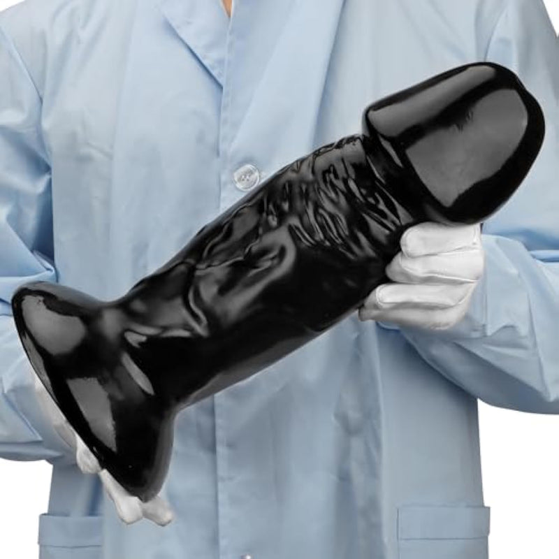 Black Xxxl 3.93'' Diameter Huge Thick Glans Dildo, 13" Giant Realistic Biggest Anal Plug For Anus Dilation Prostate Massage Stimulation Training Adult Sex Toys For Men Women Advanced Players