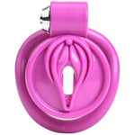 Sissy Chastity Cage Lock 4 Rings Vagina Penis Cage Sissy Sex Toys Breathable Resin Cock Cage For Sissy Men Purple