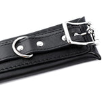 Padded Faux Leather Sex Cuffs, Bdsm Bondage Restraints Toys Bondage Handcuffs And Ankle Cuffs For Sex (Handcuffs And Ankle Cuffs Set, Black)