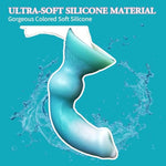 Dog Dildo Realistic Animal Penis With Suction Cup, 7.4Inch Wolf Dildos Fantasy Silicone Anal Toys For Beginners G Spot Stimulation Women Strap On(Blue)