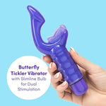 GKiss Purple Clitoral and G Spot Vibrator for Women, 3 Speeds and 4 Patterns