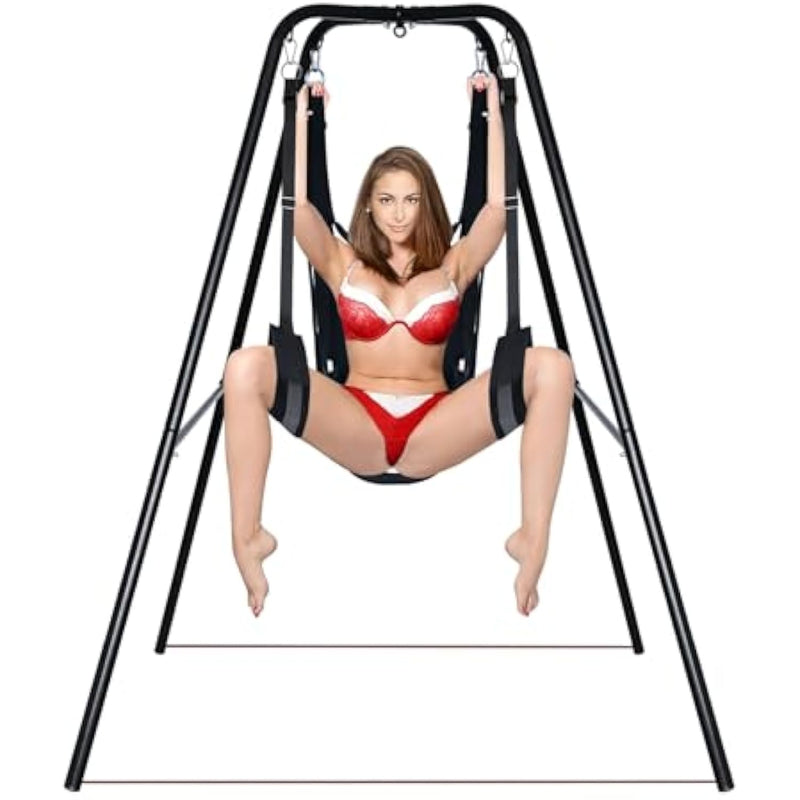 Sex Swing Stand With Sex Sling?Adjustable Angle Sex Swing ?Easy To Assemble?Sex Furniture For Bedroom?Black?