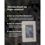 Finger Condom, Ultra-Thin Natural Latex Lubricated Finger Condoms For Intimate Moments Lesbian Couple Women, 12 Count, Natural Rose Scented, 300Mg Lubricant, Skin-Friendly