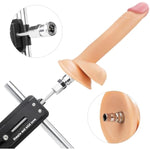Sex Machine Thrusting Machine Dildo Quick Air Interface Lock Realistic Dildo Attachment For Machine, Premium Silicone Dildo Accessories With Stainless Steel Metal Interface For Women(22.5X3.4Cm)