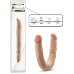 Dr. Skin Plus - 14 Inch Double Dong - Extra Long With A Realistic Posable Shaft - Made With X5 Plus, Superior Tpe - 100% Body-Safe & Phthalate Free - Adult Sex Toy – Beige