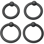 4Pc Silicone Penis Ring Set Penis Ring With Massage Beads For Erection Enhancing Long Lasting Cock Ring Adult Sex Toys For Men