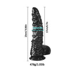 9.06 Inch Realistic Big Thick Dildo, Black Monster Dildos with Strong Suction Cup for Hands-Free Play, Likelike Penis G-spot Anal Sex Toys for Women and Men Gay Couples Stimulation Games