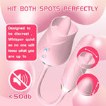 Sex Toys Rose Vibrator Women Dildo - With Thrusting G Spot Vibrators & 10 Tongue Licking For Clitoral Nipple Stimulation Anal Dildos, Adult Toys Sex Games For Female Men Couples (Pink)