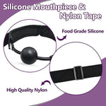 Bdsm Restraints Kit Neck To Wrist Restraints Behind Back Handcuffs Sm Sex Toy With Comfortable And Durable Ball Gags Choker And Adjustable Handcuffs Adult Sex Toy (Black)