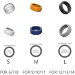 Silicone Protector Compatible With Oura Ring Gen 3, Elastic Cover For Men And Women (Black, S(6/7/8))