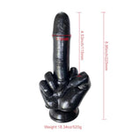 Realistic Middle Finger Flesh Anal Dildo?Soft Silicone Dildo G Spot Dildo Female Sex Toys With Powerful Strong Suction Cup,Cum Penis For Vaginal & Anal Play Sex Toys For Couple (Black)