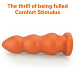 Ultra Soft Anal Butt Plug Dildo G-Spot Masturbators Adult Sex Toys with Bottom Suction Cup, Huge Silicone Anal Beads Butt Plug Anus Dilator for Beginner and Advanced Players (S)